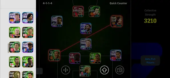 EFOOTBALL ACCOUNT SALE - In-Game Lineup Screenshot (Account Showcase)