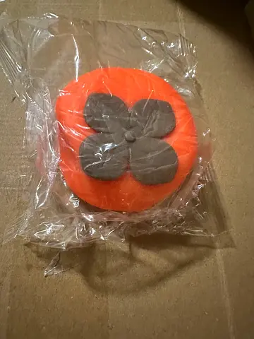Orange Persimmon Shaped Squishy Toy