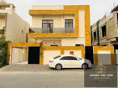New modern villa in Al Yasmeen Ajman: 5 master BR, majlis, hall, maid's, big yard, fitted kitchen, 7 baths, split AC. AED 120K/yr