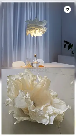 Handmade Crumpled Paper Pendant Light - Soft White Decorative Lamp