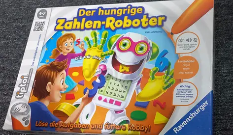 Ravensburger 'Der hungrige Zahlen-Roboter' educational counting robot game (German)
