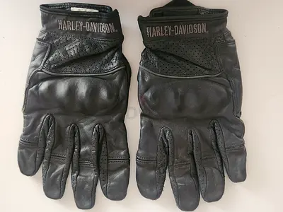 Original Harley-Davidson Men’s Leather Riding Gloves – Hard Knuckle Protection (Size XL)