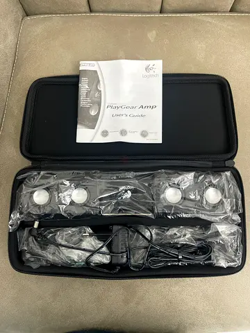 Logitech Portable PlayGear Amp with Cables and Case - Like New