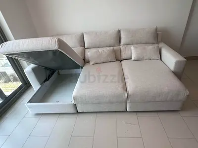 Ikea Eskelstuna L shape sofa bed Beige
