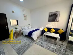 Luxury second-occupancy studio with separate kitchen and open view. Fully furnished. ✨ Ajman, Al M