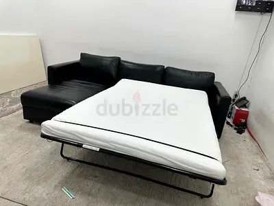 Black color leather Ikea vimle Sofa bed