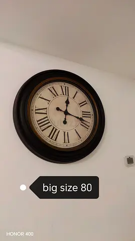 Large round vintage-style wall clock (80 cm) - working condition
