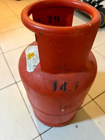 Used LPG Gas Cylinder (Red) - Small Household Cylinder
