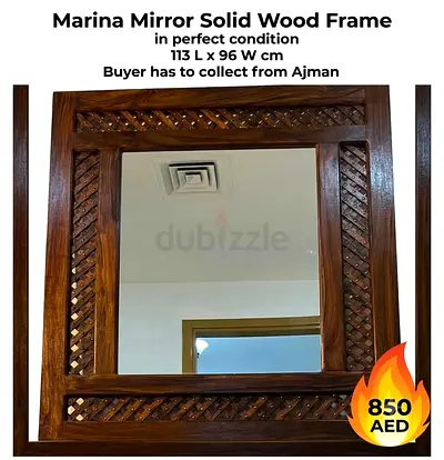 Marina mirror solid wood framed