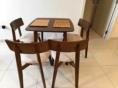 Zion 1+4 dining set solid wood