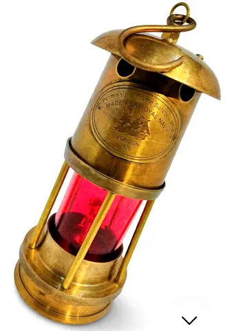 Vintage Royal Navy Permissible Flame Safety Lamp for ship from royal navy london edition