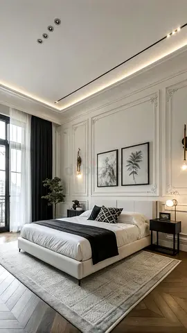 Modern Upholstered Bed Frame with Headboard