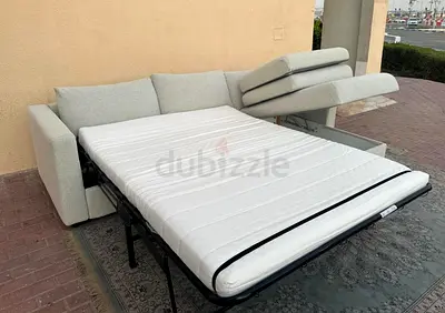 Ikea vimle beige lshape sofabed with storage