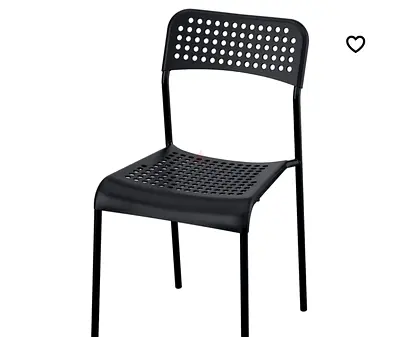 2pcs stackable black chairs