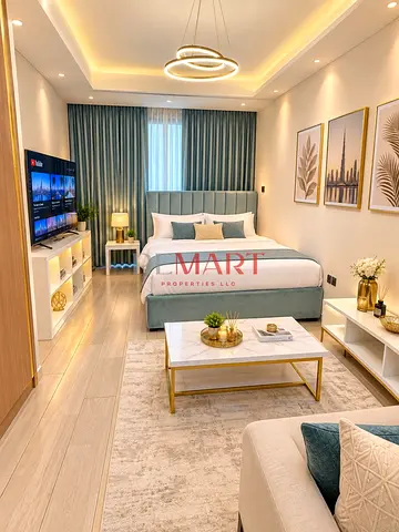 Furnished Studio | Azizi Riviera 34 | Balcony & City View