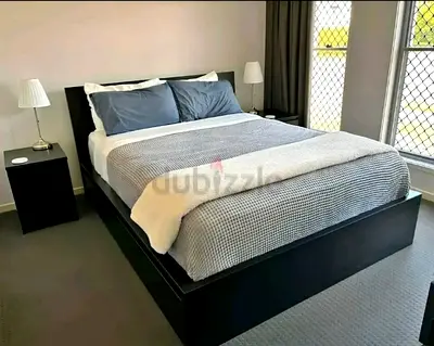 Ikea king size bed with mattress and storage drawers