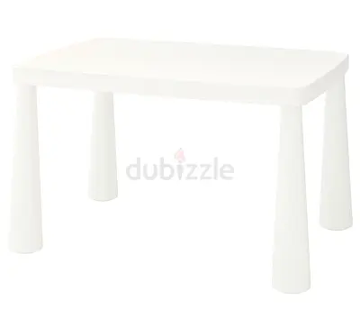 White IKEA Mammut Childrens Study Table