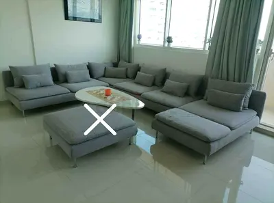 Ikea Sodhremn U Shape Sofa Gray Excellent Condition