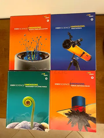 HMH Science Dimensions Middle School Textbooks Set (Modules D, H, K, L)