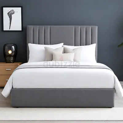 Modren stylish brand new queen size bed with madical mattress with storage
