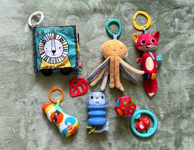 Baby toys set: Rattles & Soft Activity Toys - Pre-loved