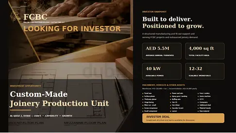 INTERIOR Joinery Factory - LOOKING FOR INVESTOR
