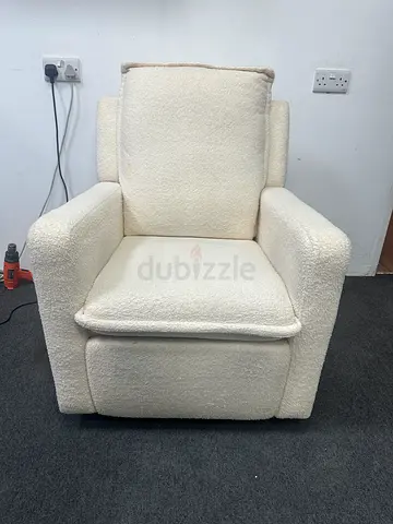 Luna Electric Recliner Nursing Chair - Off White like new