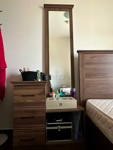 Bed, side table, mattress from PAN home