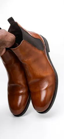 Brown Leather Chelsea Boots - Men's Size (please confirm) - Good Used Condition