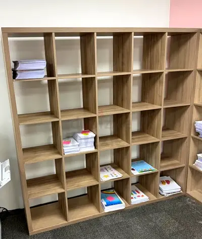 Large Wooden Cube kalax Shelving Unit -25 Compartment Organizer
