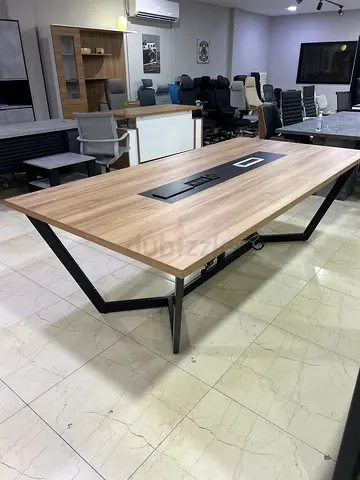 Modern Conference Table with Cable Management – Good Condition