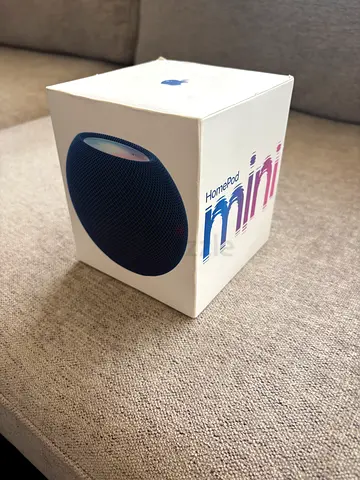 Apple HomePod mini. New, unopened. Blue and Black