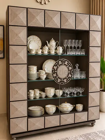 Large solidwood crockery unit