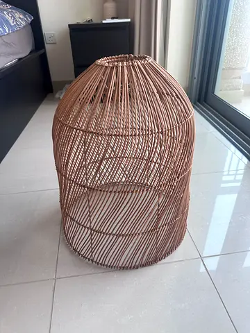Large woven rattan decorative floor lantern / lamp shade