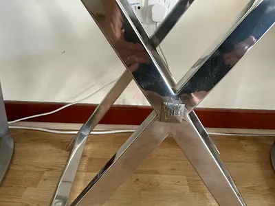 The One Chrome X-Base Side Tables