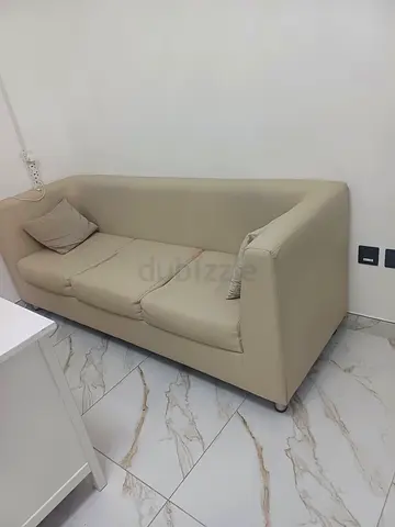 Light beige 3-seater sofa in good condition