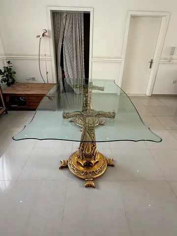 Antique persian glass dining table