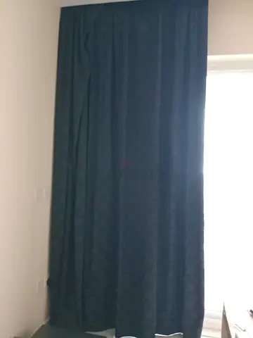 Black - Full Length Pair of Curtains - Good Condition