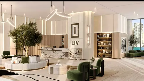 شقة بغرفة نوم واحدة | LIV Waterside | إطلالة على المارينا والبحر | تشطيبات حديثة