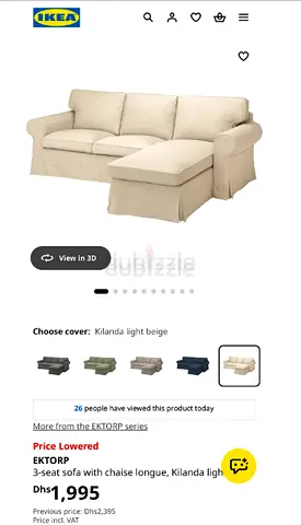 IKEA EKTORP SOFA SET