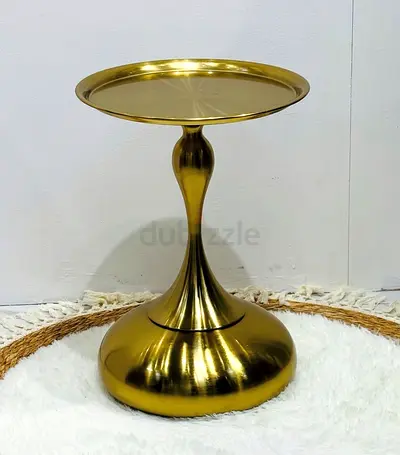 Brass Finish Small Side/Cocktail Table - Modern Accent