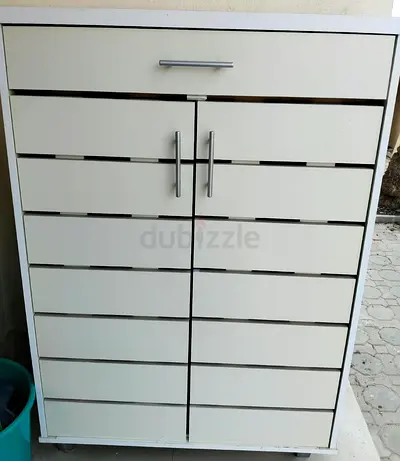 Large Shoe Rack Storage Cabinet - Multiple Compartments | Moving Out Sale - Al Rashidiya Dubai