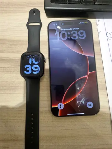 iPhone 16 Pro max 256 gb with Apple Watch Series11  - Good Condition, UAE