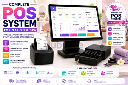 hg67 Professional POS Billing System for Salons and Spas cashier setup with software