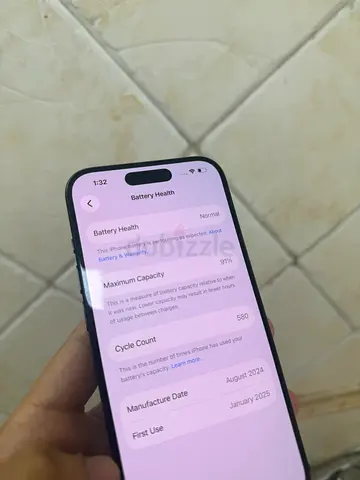 iPhone 15 pro 91 battery only back glass broken