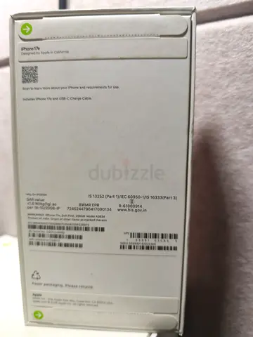 iPhone 17e (sealed box) with USB-C to Lightning Cable - Unopened
