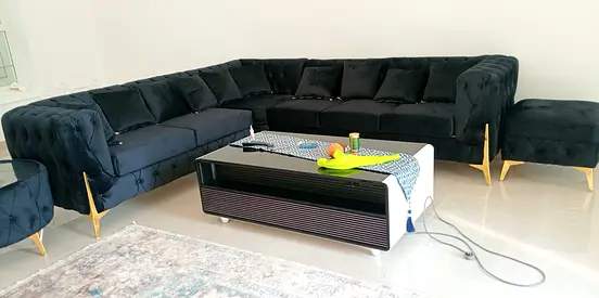 Classifieds: L shape sofa with single stool and table brand new ...