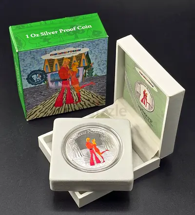 Silver 1oz,Mahathma gandhi,with box coa.