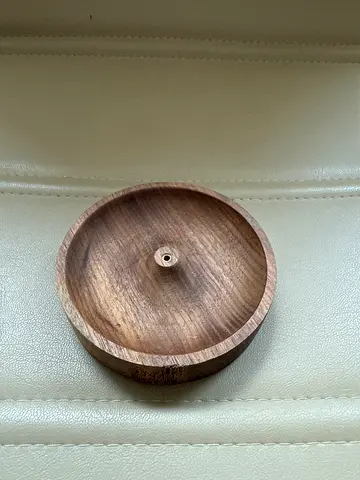 Incense Holder, Black Walnut Incense Stick Holders with Ash Catcher, Aromatic Burner for Sticks