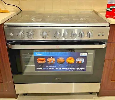 Midea 5 burner Gas cooker 90 by 60cm Latest model
